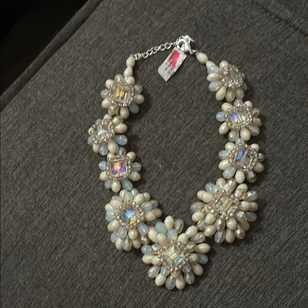 Elegant Floral Beaded Necklace Nakamol Brand New Crystal Necklace
